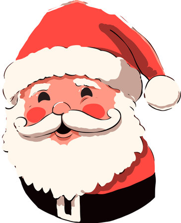 Santa Claus. Vector illustration of a Santa Claus with a beard.のイラスト素材