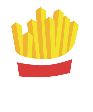 French fries icon. Flat illustration of french fries vector icon for webのイラスト素材
