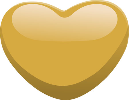 Illustration of a heart-shaped button on a white background.のイラスト素材