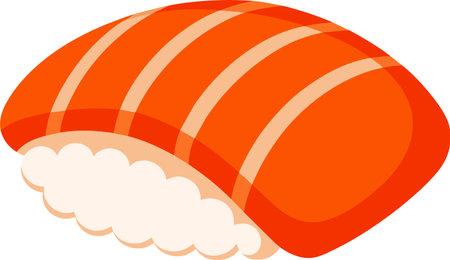 Illustration of a Sushi Isolated on a White Background.のイラスト素材