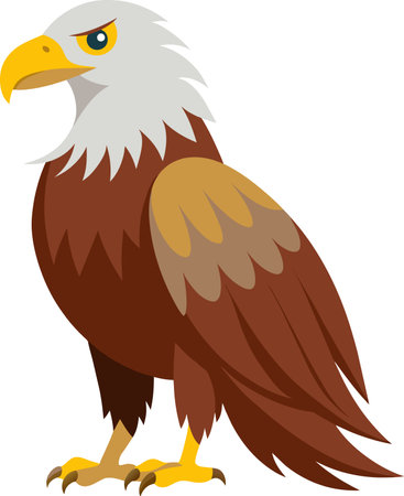 Illustration of an eagle on a white background. Vector illustration.のイラスト素材
