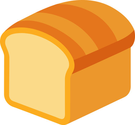 Illustration of a loaf of bread isolated on a white background.のイラスト素材