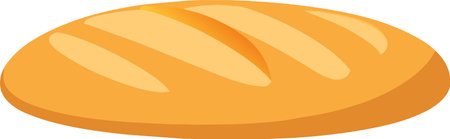 Illustration of a loaf of bread on a white background, vector illustrationのイラスト素材