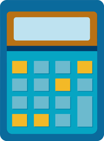 calculator on blue background. vector illustration in flat style.のイラスト素材