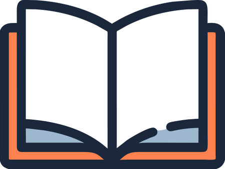 Illustration of an open book with a blank page in the middleのイラスト素材