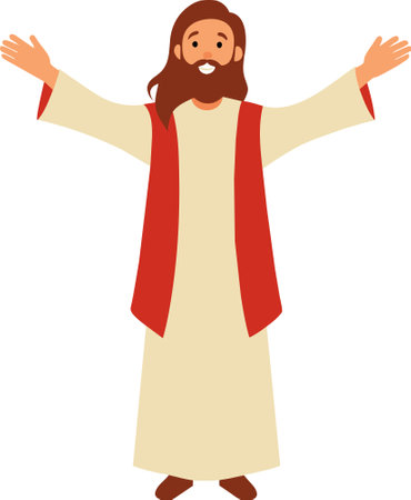 Use this image of Jesus Christ on your next design. Everyone will love it!のイラスト素材