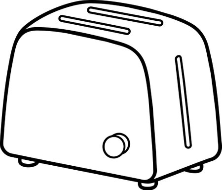 Illustration drawing toast outline styleのイラスト素材