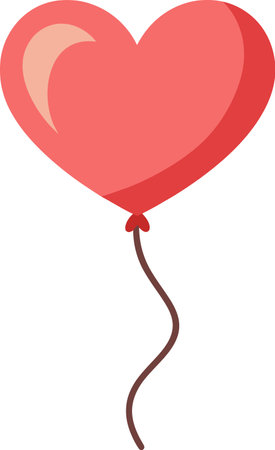 Heart Balloon Celebrate Valentine's Dayのイラスト素材