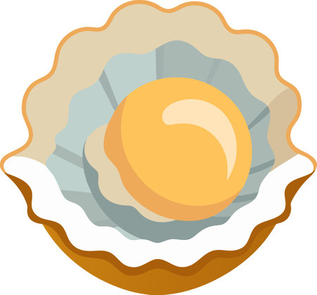 hand drawn oyster sea food flat vectorのイラスト素材