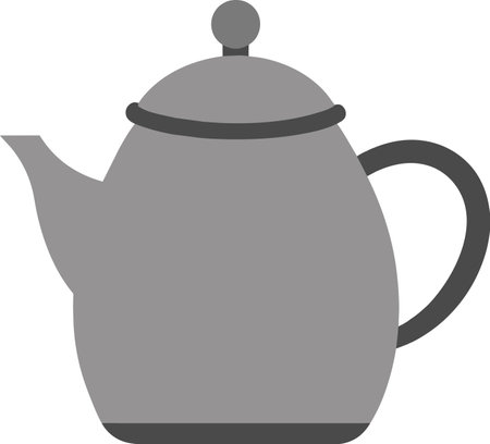 Teapot icon on white background, vector illustration. Flat style.のイラスト素材