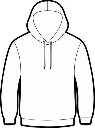 Illustration of a hoodie with a hood on a white backgroundのイラスト素材