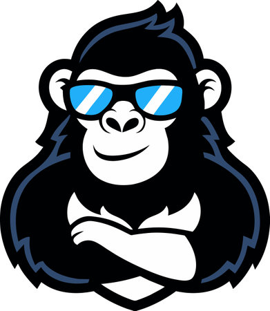 Mascot Illustration of a Gorilla with sunglassesのイラスト素材