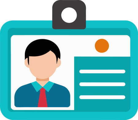 Illustration of a ID Card with a Businessman in a Suitのイラスト素材
