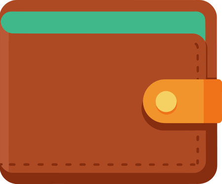Wallet vector icon illustration. Flat design style. Purse icon.のイラスト素材