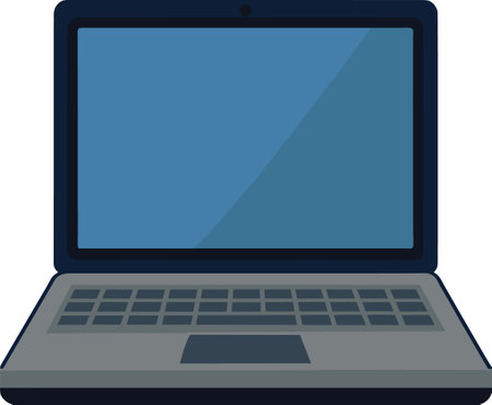 Illustration of a laptop computer on a white background, vector illustrationのイラスト素材