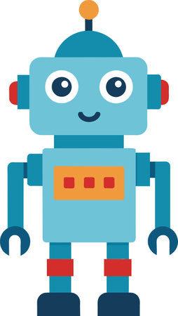 illustration children's toy of a cute robotのイラスト素材