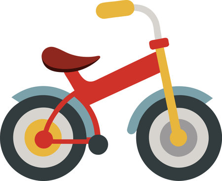 children's Tricycle toy illustration flat designのイラスト素材