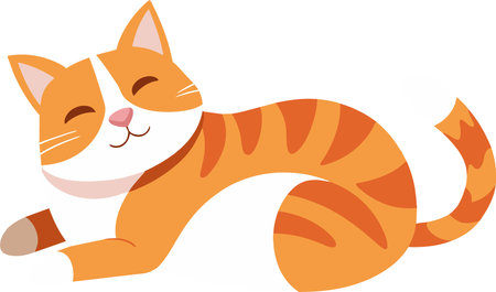 This is an illustration of a cute cat that is a favorite.のイラスト素材