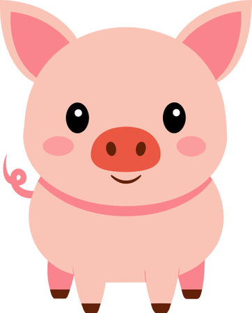This cute little pig is a perfect design for your next design.のイラスト素材