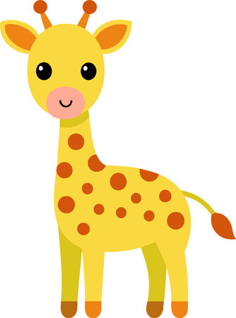 This cute giraffe is a perfect image for your next design.のイラスト素材