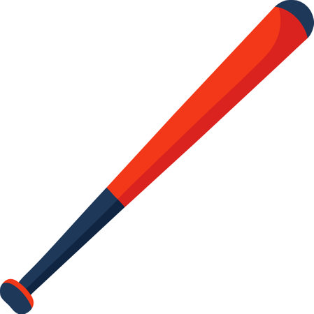 baseball bat illustration flat designのイラスト素材