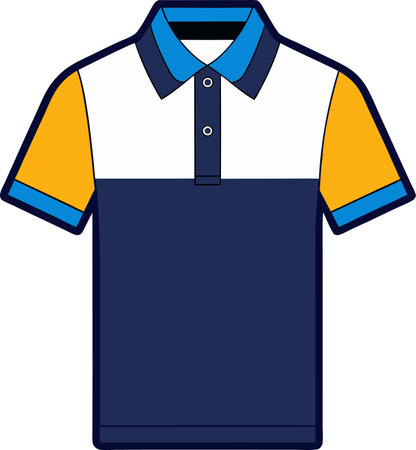 Illustration of a polo shirt isolated on a white background.のイラスト素材