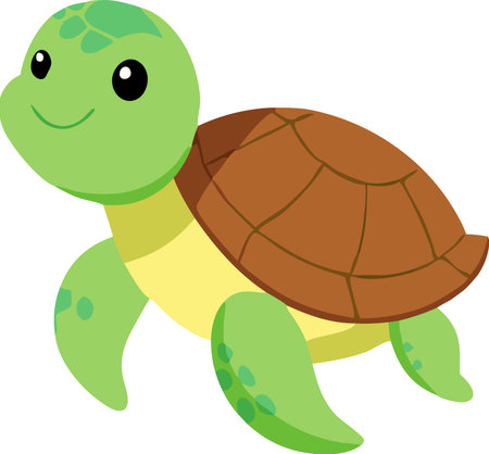 Use this image of a turtle for your next design. Everyone will love it!のイラスト素材
