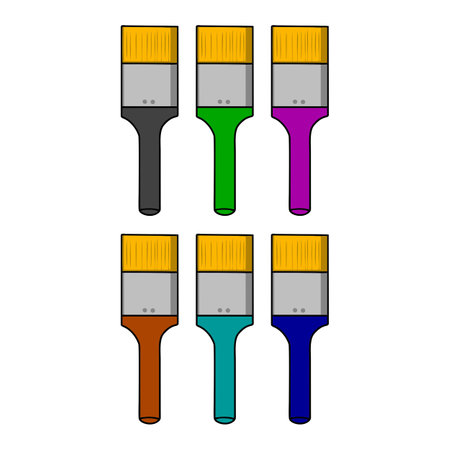brush tools for artのイラスト素材