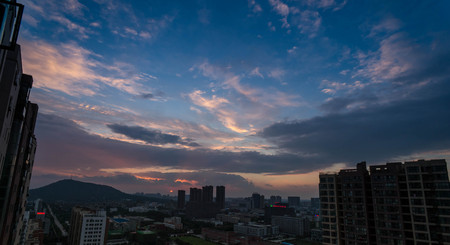 Dashu Mountain in the sunsetのeditorial素材