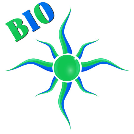 Artistic star fully vector template, with BIO textのイラスト素材