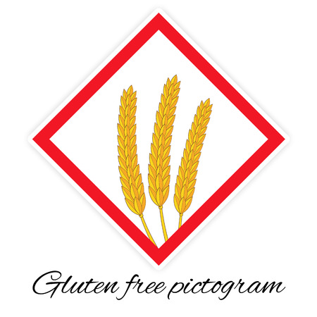 Vector Gluten free pictogram in colorsのイラスト素材