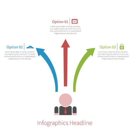 Colorful infographic template with businessman pictogram.のイラスト素材