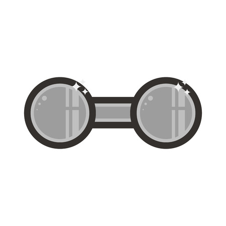 Vector dumbbell lineart icon. Symbol on the white background.のイラスト素材