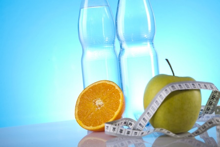 fruits and mineral waterの写真素材