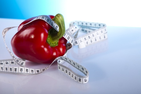 red paprika and measureの写真素材