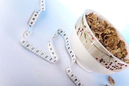 corn falkes and measure tapeの写真素材