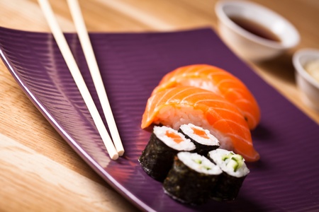 Assortment of Japanese Sushiの写真素材