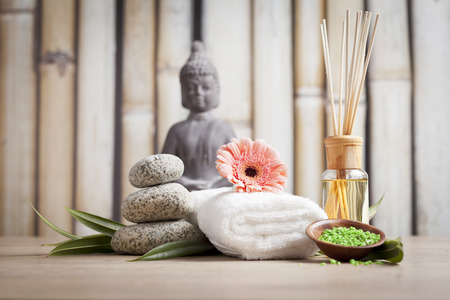 wellness and spa concept with buddha figureの写真素材