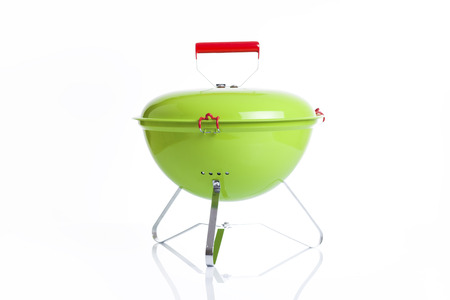 kettle barbecue grill isolated on white backgroundの写真素材