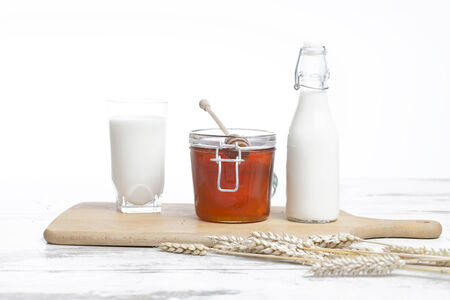 milk and honeyの写真素材