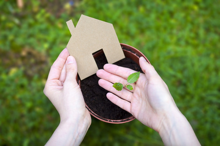 eco friendly houseの写真素材