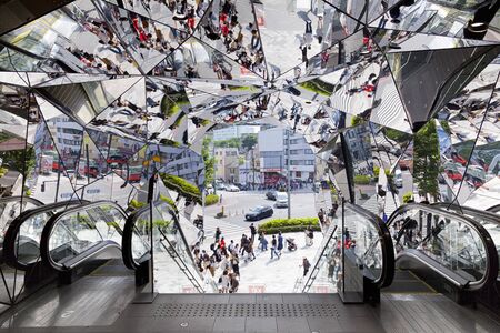 TOKYO JAPAN - JUNE 1.2016: Entrance of the Plaza building, Tokyu Plaza Omohara is a fashion theme park department store for the trendiest fashion located in Harajuku Areaのeditorial素材
