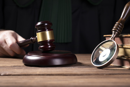 Wooden judge`s gavel. Law. Judge's office. constitutional crisis. Brexit