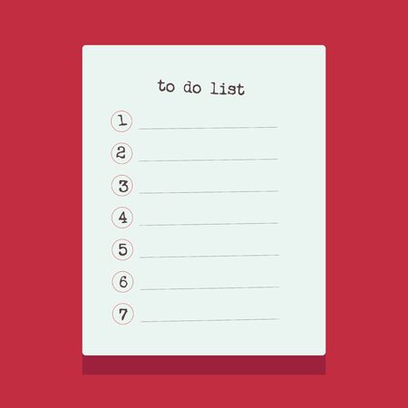 to do list on red backgroundのイラスト素材