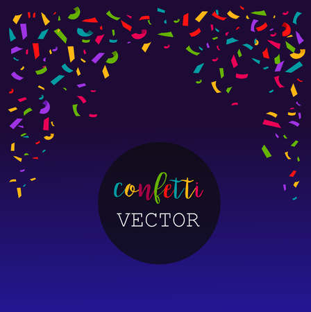 Colorful Bright Falling Confetti. Abstract Background. Vector Illustrationのイラスト素材