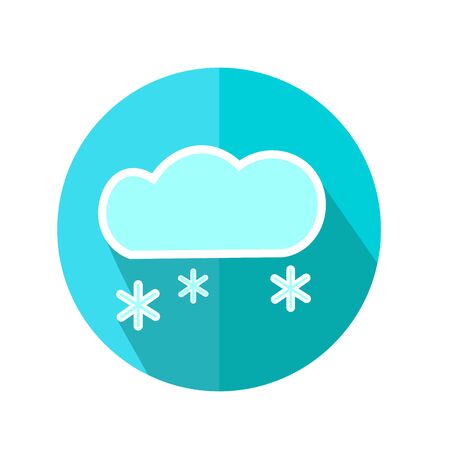 Cloud and Snow Icon. Weather Forecast. Vector Illustration.のイラスト素材