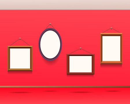 frames on the wallのイラスト素材