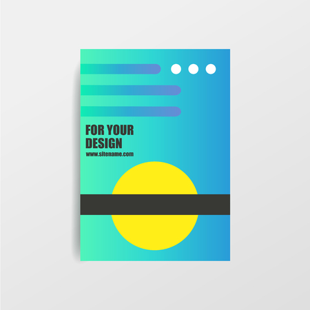 Trendy colorful geometric cover, abstract design vector template.のイラスト素材