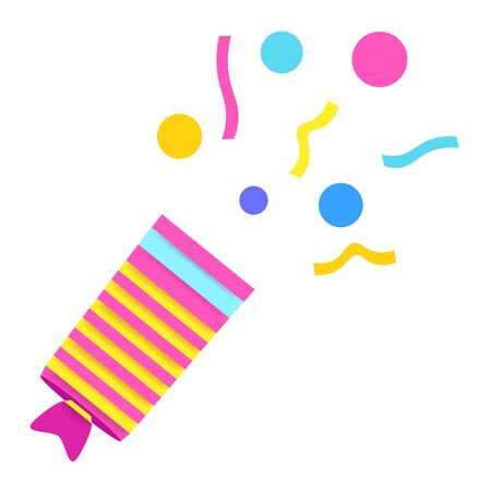 Flapper with confetti isolated object vector illustration.のイラスト素材