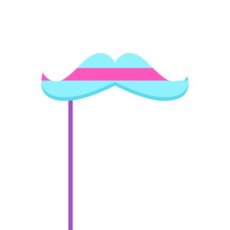 Paper carnival mask with moustache. Isolated object.のイラスト素材